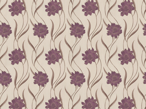  无缝紫色欧式田园风格碎花花纹图案壁纸壁布墙布 