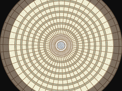  高清圆形铺装 石材拼花大理石拼花地砖 