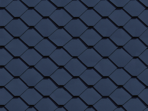  无缝蓝色别墅建筑屋顶中式仿古石板瓦片 