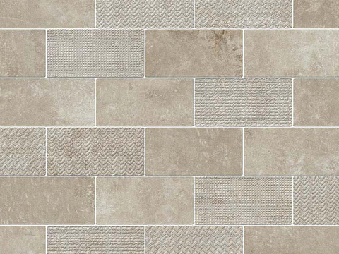  灰色工字条形外墙砖贴图 