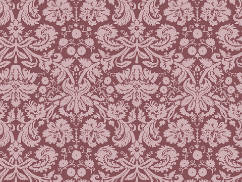  无缝红色欧式法式古典花纹壁纸壁布墙布 