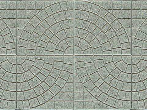  无缝水泥拼花地砖人行道路地面广场铺贴 