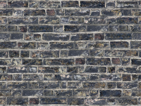  无缝老化做旧黑色青砖墙面外墙砖 
