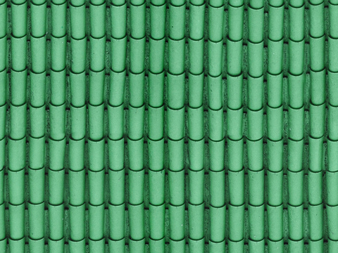 绿色屋顶瓦片 水泥瓦 陶土瓦 树脂瓦