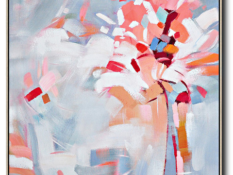  抽象肌理油画装饰画贴图 