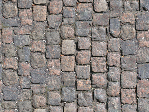  无缝灰色做旧方形拼花地砖人行道路地面街道广场铺贴 