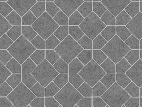  无缝水泥拼花地砖人行道路地面广场铺贴 