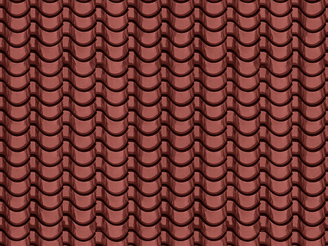 红色水泥瓦 中式屋顶瓦 陶土瓦 琉璃瓦 树脂瓦