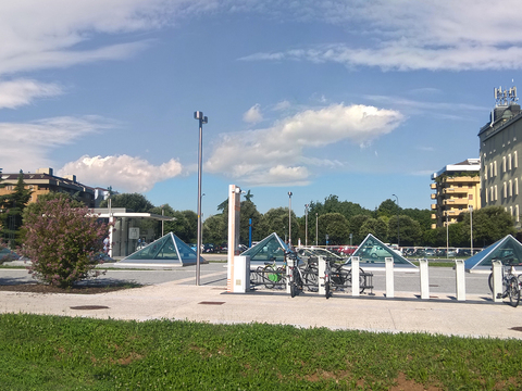  市区城市广场建筑乡村景观风景 