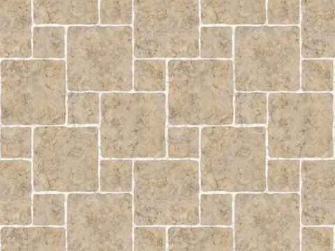  无缝花岗岩石材拼花地砖人行道路地面广场铺贴 