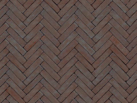  无缝人字纹陶瓦拼花地砖人行道路地面广场铺贴 