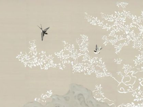  新中式壁纸壁画 