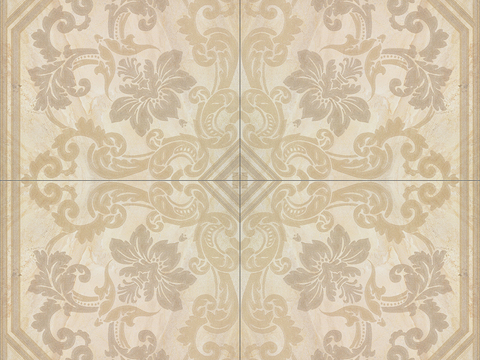  无缝现代米黄色大理石石材几何拼接拼花图案瓷砖地砖墙砖 