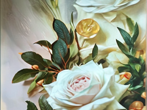  现代奶油挂画 植物挂画 高级感玄关挂画 客餐厅装饰画 