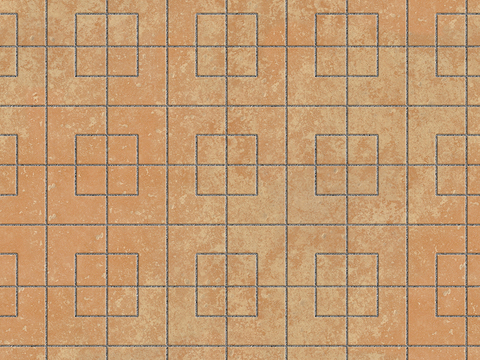  无缝陶瓦拼花地砖人行道路地面广场铺贴 