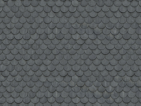  灰色鱼鳞瓦片 屋顶瓦片 水泥瓦 沥青瓦 