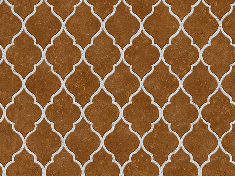  无缝陶瓦几何拼花地砖人行道路地面广场铺贴 