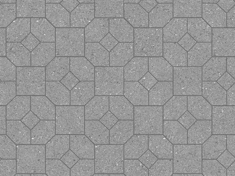  无缝水泥拼花地砖人行道路地面广场铺贴 