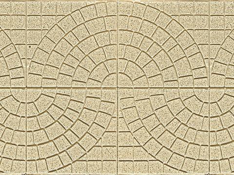  无缝水泥拼花地砖人行道路地面广场铺贴 