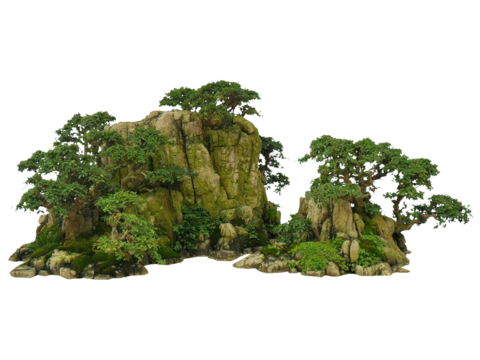  免扣素材 石头假山 