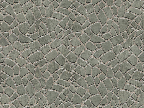  无缝不规则拼花石板地砖人行道路地面广场铺贴 