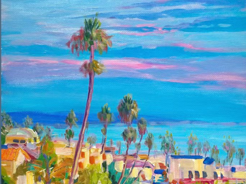  植物装饰画 油画 