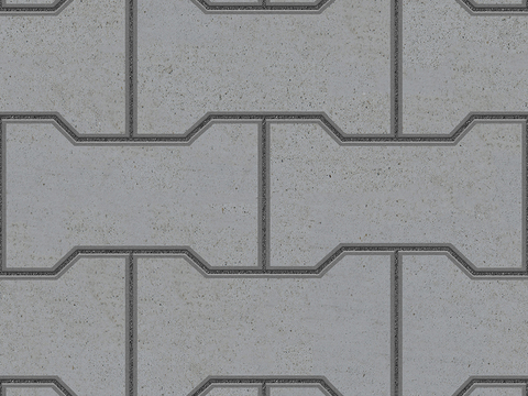  无缝拼花水泥地砖人行道路地面广场铺贴 