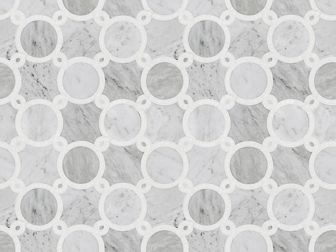  无缝现代白色大理石石材几何拼接拼花图案瓷砖地砖墙砖 