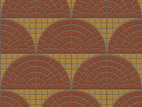  无缝鹅软石拼花地砖人行道路地面广场铺贴 