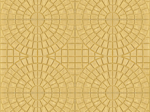  无缝水泥拼花地砖人行道路地面广场铺贴 