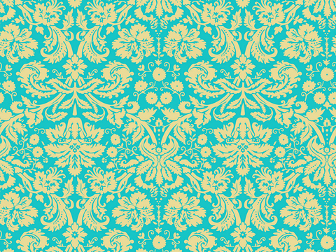  无缝蓝色欧式法式古典花纹壁纸壁布墙布 