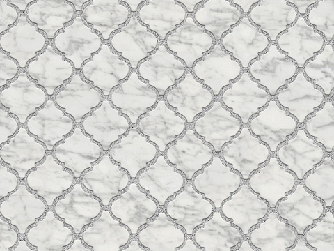  无缝花岗岩石材拼花地砖人行道路地面广场铺贴 