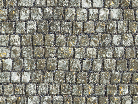  无缝灰色做旧方形拼花地砖人行道路地面街道广场铺贴 