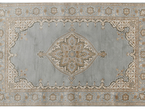  免扣欧式古典复古做旧中古地毯 