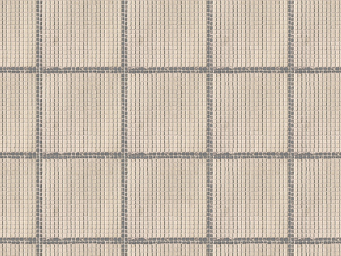  无缝米黄色石材马赛克拼花地砖人行道路地面广场铺贴 