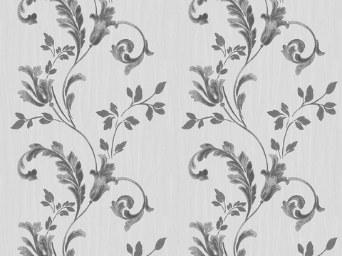  无缝现代欧式植物花纹图案墙纸壁纸壁布 