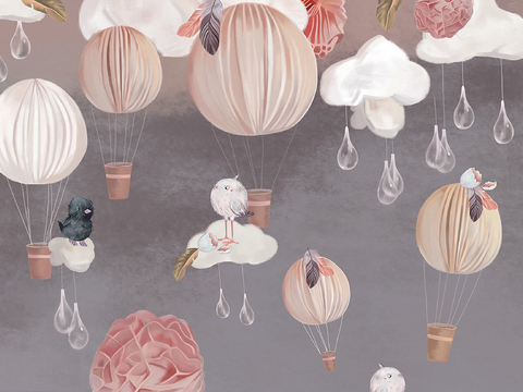  现代儿童壁纸_壁画_动漫墙纸贴图 