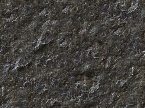  无缝黑灰色文化石墙岩石材墙面 