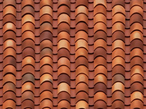  红色瓦片 陶土瓦 屋面瓦片 水泥瓦 