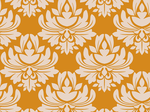  无缝金黄色欧式法式古典花纹壁纸壁布墙布 