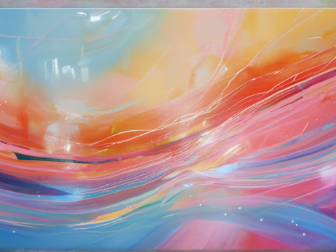  现代抽闲画 全息科技 