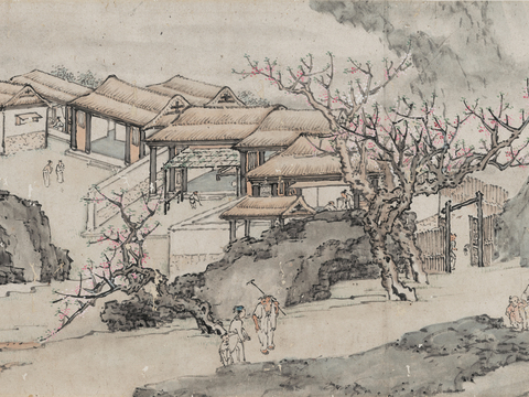  新中式纪实壁画 农作壁画 