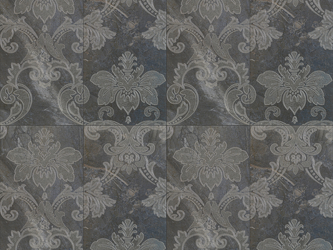  无缝现代米黄色大理石石材几何拼接拼花图案瓷砖地砖墙砖 