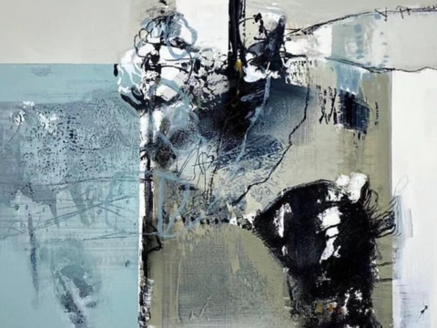  抽象风装饰画 油画装饰画 