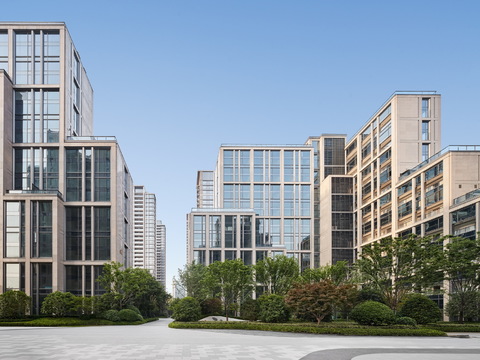  白天外景_街景_建筑外观_窗外景_街道贴图129 