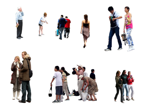  png免抠美女帅哥多姿势站立行走购物休闲人物前景人物 