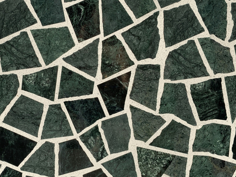  无缝大理石碎拼地面墙面 户外碎拼石材路面 