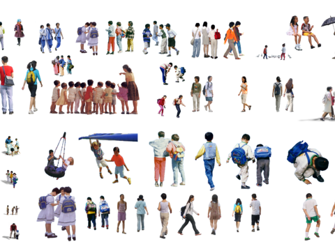  PNG免抠亲子家庭儿童组合人物 