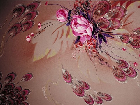  现代简约轻奢中式布艺 花纹 布纹 壁纸 贴图 