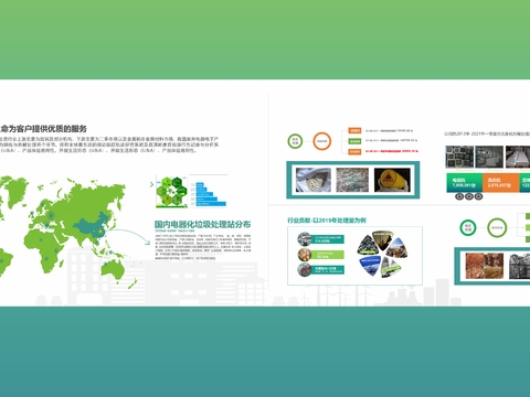  环保企业垃圾处理文化墙 环保展厅文化墙 